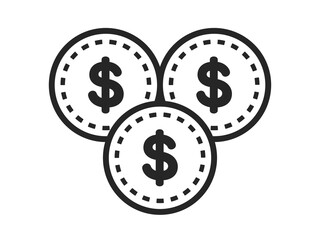 ドルコインのアイコンイラスト