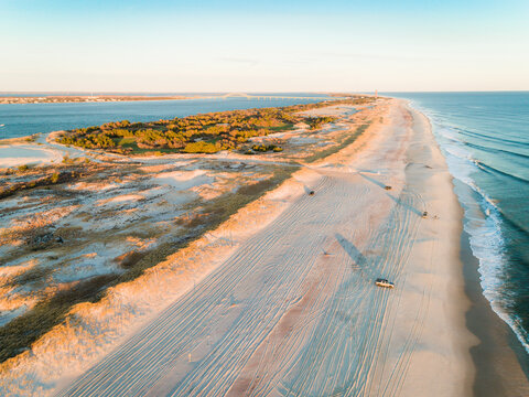 Drone Photo Of Robert Moses Beach. Long Island, NY.