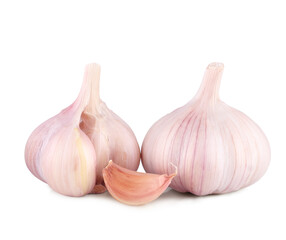 Garlic isolated on a white background, clipping path