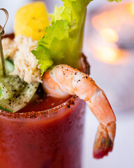 Macro shrimp in bloody mary  © Pat_Lager