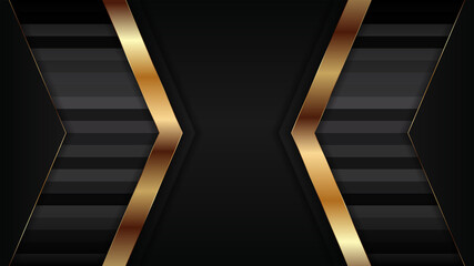 Obraz premium Luxury abstract background with gold on edge background and dynamic shadow on background. Vector background. Eps 10