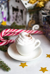 Christmas Viennese Coffee. Festive atmosphere.