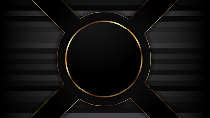 Luxury abstract background with gold on edge background and dynamic shadow on background. Vector background. Eps 10