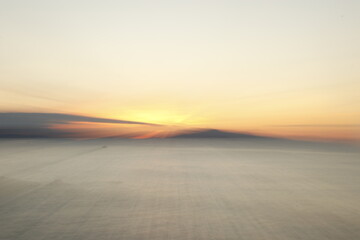 Sunset in the sea in a summer day