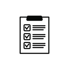 Checklist icon. Clipboard icon. Vector illustration