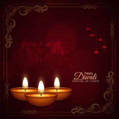 Awesome stylish Happy Diwali festival greeting background