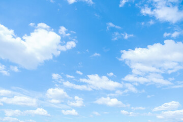 Naklejka na ściany i meble cloudy blue sky view sushine bright background