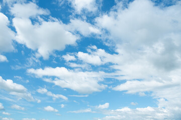 Naklejka na ściany i meble cloudy blue sky view sushine bright background