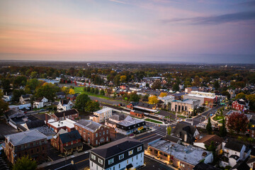 Obraz premium Drone Sunrise in Souderton Pennsylvania 