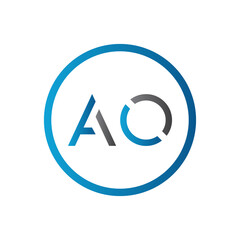 Initial AO letter Logo Design vector Template. Creative Letter AO Logo Design