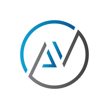 Initial AV letter Logo Design vector Template. Creative Letter AV Logo Design