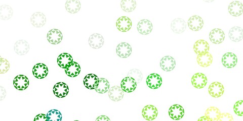 Light green, yellow vector template with circles.