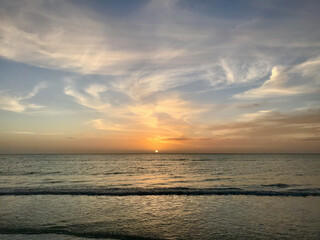 Fototapeta na wymiar Beautiful sunset in Marco Island beach resort. January 2020