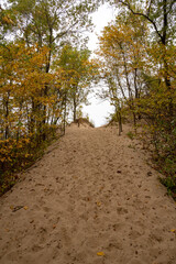 Steep Sandy Trail toward the Beach