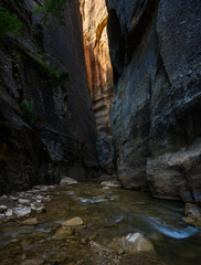 Sunlight Cracks The Top Of The Narrows