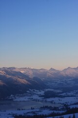 sunset in the mountains