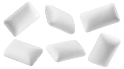 chewing gum isolated on white background, clipping path, full depth of field