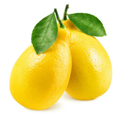 lemon, isolated on white background, clipping path, full depth of field