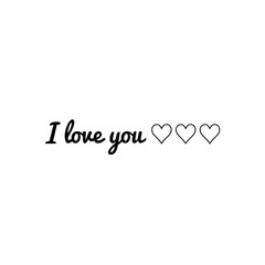 Fototapeta premium ''I love you'' Love Lettering Design to Print/For Design Development