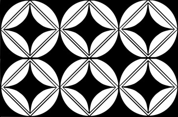 Fototapeta premium Black and white rhythmic seamless pattern. High quality illustration