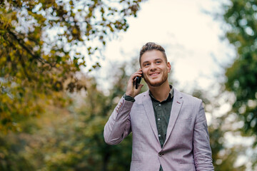 Businessman with mobile phone