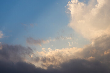 Fototapeta na wymiar Blue sky full of white clouds