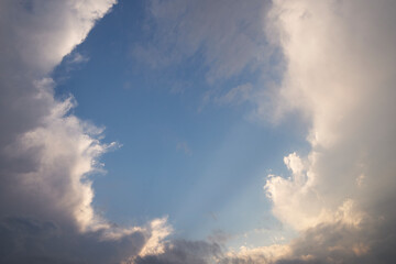 Blue sky full of white clouds