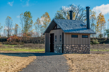 New accessible public men and women restroom