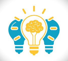 light bulb brain icon