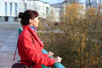 Portrait of a woman in the park