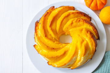 Autumn Pumpkin Pie. Step by step recipe for cooking homemade pumpkin pie. Flatly