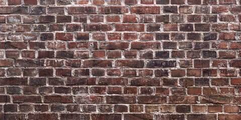 Fototapeta na wymiar texture of old grunge red brick wall background 