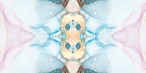 Abstract Background. Vintage Shape. Seamless Backdrop.  Creativity Repeat Abstract Background. Acrylic Canva. Sea Composition. Fashion Closeup Texture.