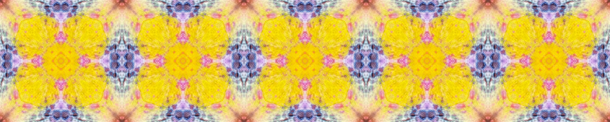 Rainbow Summer Pattern. Crumpled  Watercolor 