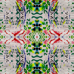 Tibetan Fabric. Colorful Texture. Shibori Hand 