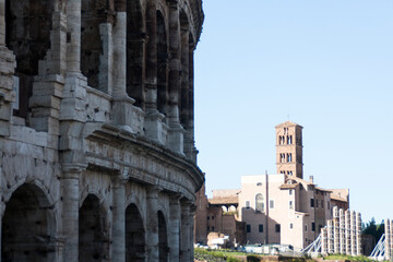 Coliseo, Colosseo o Anfiteatro Flavio en la ciudad de Roma, pais de Italia
