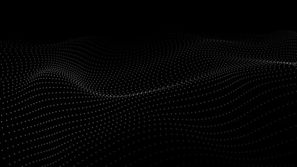 Abstract Molecural background. Particles wave. Science background. Space abstract. Futuristic point wave. 3D abstract digital wave particles. Landscape background vector. Vector illustration.