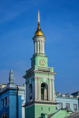 The Greek community founded the Church of the Holy Great Martyr Catherine in Kiev in 1738. Contract Square (Kontraktova Square), Kyiv (Kiev), Ukraine.