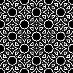 Simple pattern with flower, black and white color, geometric stylish floral cover, texture, background