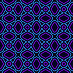 Blue and black seamless pattern with simple geometric ornate for brand, product, gift or card background