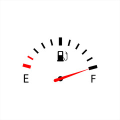 Fuel indicators gas meter. Gauge vector tank full icon on backgrround. eps 10