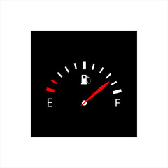 Fuel indicators gas meter. Gauge vector tank full icon on backgrround. eps 10