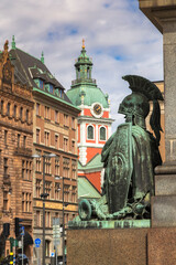 Obraz premium -Fragment of the monument to Gustav II Adolf