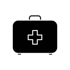 Vector Doctor bag icon on isolated white background for UI/UX and website.