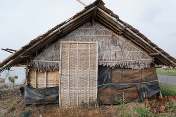 Traditional home factory for making sea salt in Jepara, Indonesia
