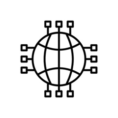 Global connection vector icon illustration