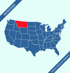 Montana location on USA map