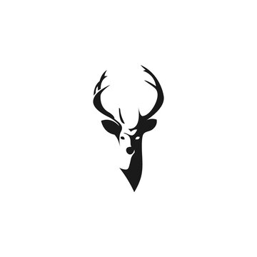 deer logo designs, template, and vector