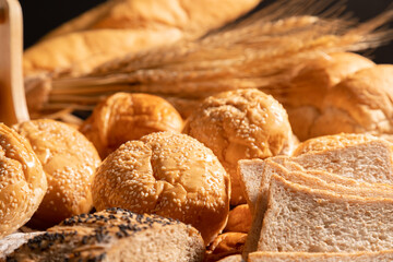 loaves of bread with sunlight in the morning