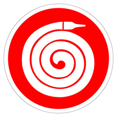 Fire Hose Reel Symbol Sign, Vector Illustration, Isolate On White Background Label. EPS10
